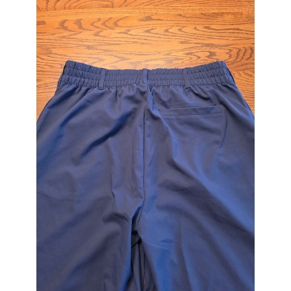 Beyond Yoga Status Stretch Wide Leg Trouser Pants Womens Medium Navy Pleated - Picture 9 of 14
